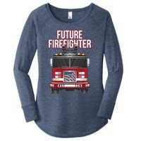 Future American Firefighter Boy Fire Department Truck Women's Perfect Tri Tunic Long Sleeve Shirt