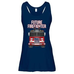 Future American Firefighter Boy Fire Department Truck Ladies Essential Flowy Tank