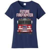 Future American Firefighter Boy Fire Department Truck Women's T-Shirt