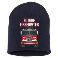 Future American Firefighter Boy Fire Department Truck Short Acrylic Beanie