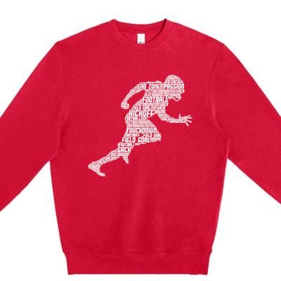 Football American Football Boy Premium Crewneck Sweatshirt