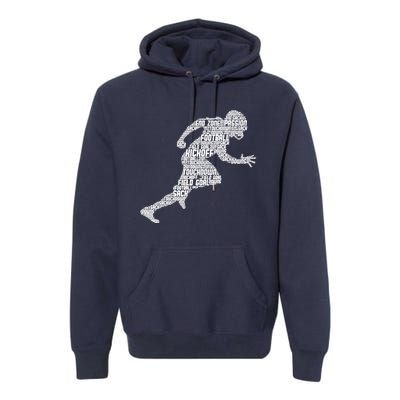 Football American Football Boy Premium Hoodie