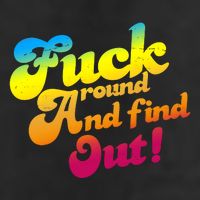 Fuck Around Find Out Funny Colorful Golf Towel