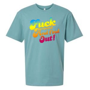 Fuck Around Find Out Funny Colorful Sueded Cloud Jersey T-Shirt