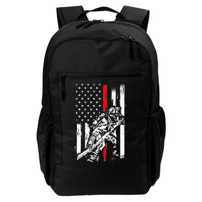 Firefighter American Flag for US Fireman Backpack