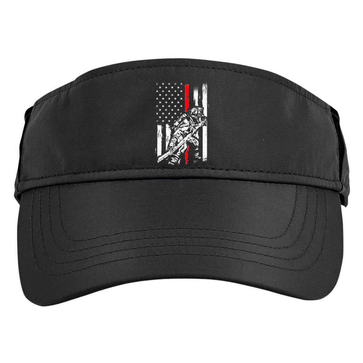 Firefighter American Flag for US Fireman Adult Drive Performance Visor