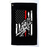 Firefighter American Flag for US Fireman Golf Towel