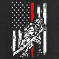Firefighter American Flag for US Fireman Golf Towel