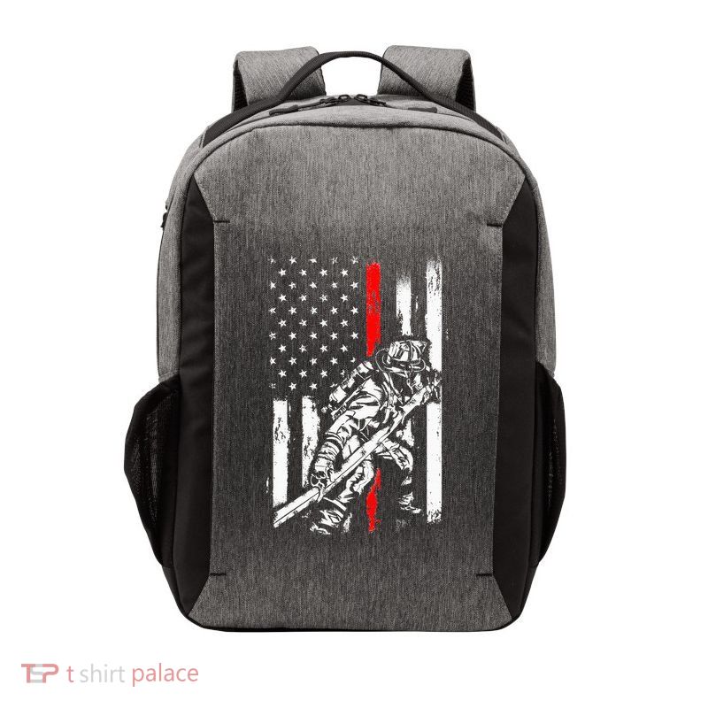 Firefighter American Flag for US Fireman Vector Backpack
