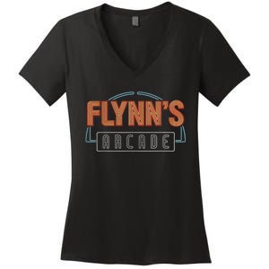 FLYNN'S ARCADE Women's V-Neck T-Shirt