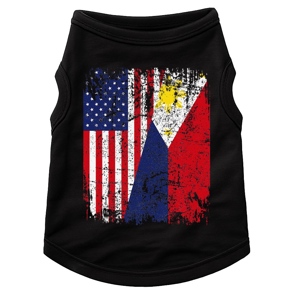 Filipino American Flag Usa Philippines Flag Doggie Tank