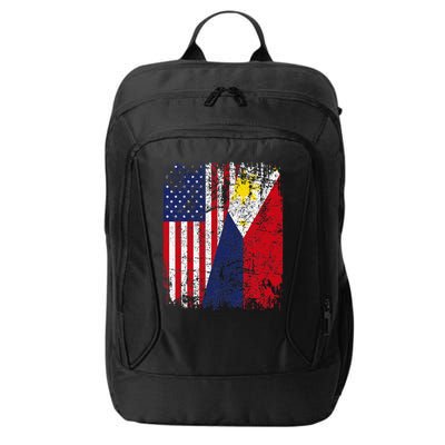 Filipino American Flag Usa Philippines Flag City Backpack