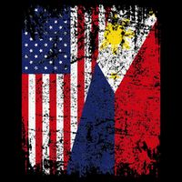 Filipino American Flag Usa Philippines Flag City Backpack