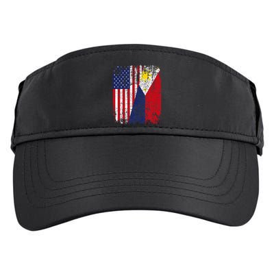 Filipino American Flag Usa Philippines Flag Adult Drive Performance Visor