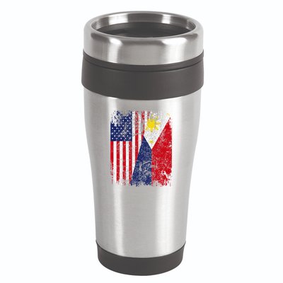 Filipino American Flag Usa Philippines Flag 16oz Travel Tumbler