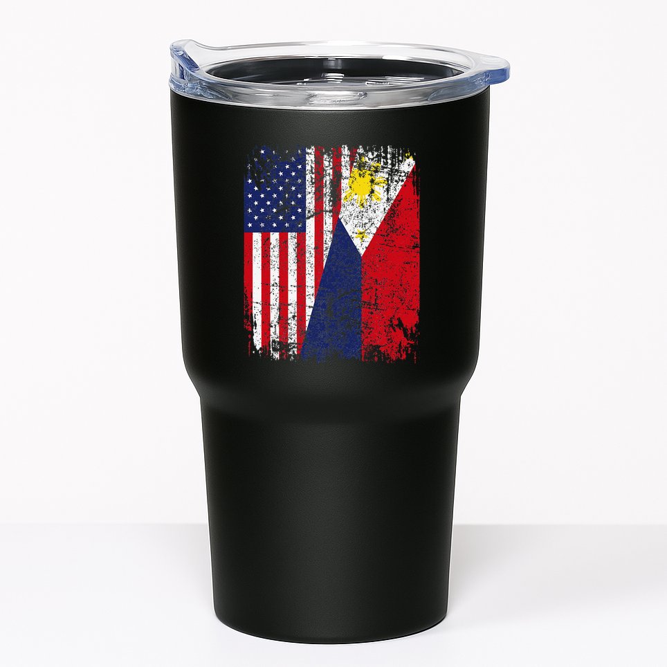 Filipino American Flag Usa Philippines Flag Tumbler