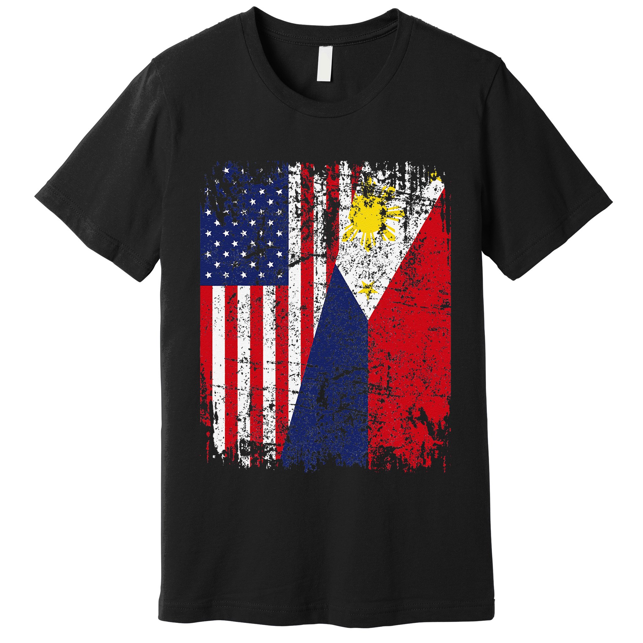 Filipino American Flag Usa Philippines Flag Premium T-Shirt