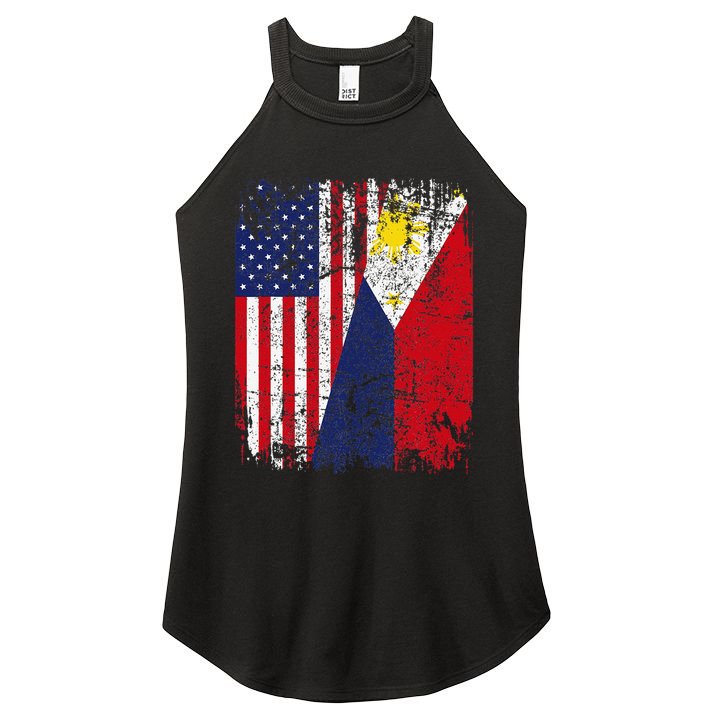 Filipino American Flag Usa Philippines Flag Women's Perfect Tri Rocker Tank