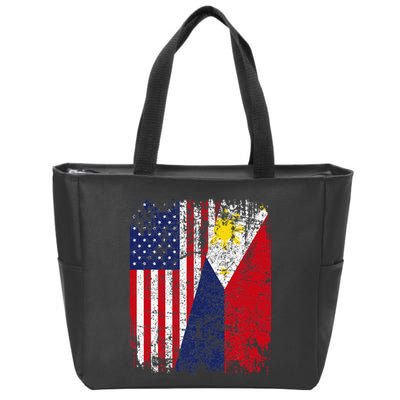 Filipino American Flag Usa Philippines Flag Zip Tote Bag