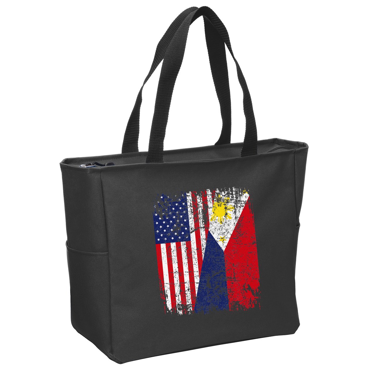Filipino American Flag Usa Philippines Flag Zip Tote Bag