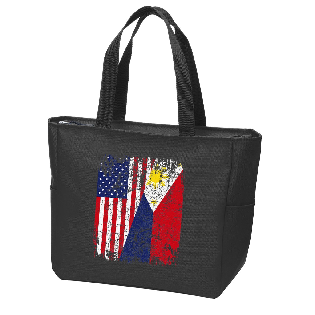 Filipino American Flag Usa Philippines Flag Zip Tote Bag