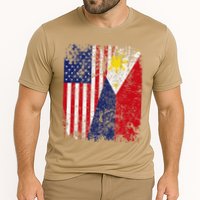Filipino American Flag Usa Philippines Flag Cooling Performance Crew T-Shirt