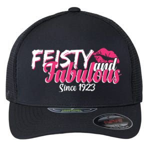 Feisty And Fabulous Since 1923 100th Birthday Flexfit Unipanel Trucker Cap