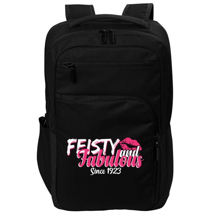 Feisty And Fabulous Since 1923 100th Birthday Impact Tech Backpack