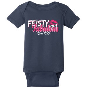 Feisty And Fabulous Since 1923 100th Birthday Baby Bodysuit