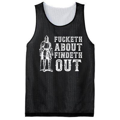 Fucketh About Findeth Out Funny Sarcasm Quote Mesh Reversible Basketball Jersey Tank