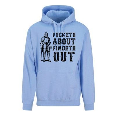 Fucketh About Findeth Out Funny Sarcasm Quote Unisex Surf Hoodie