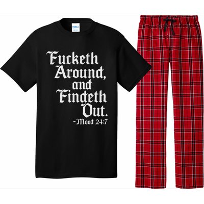 Fucketh Around Fuck Around Find Out Old English Verse Pajama Set