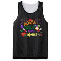 Funny April Fool's Day For Nurse Colorful Mesh Reversible Basketball Jersey Tank