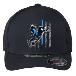 Funny American Flag Snowmobile Snowmobile Riding Gift Flexfit Unipanel Trucker Cap