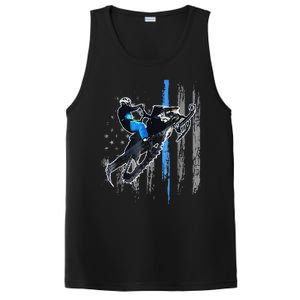 Funny American Flag Snowmobile Snowmobile Riding Gift PosiCharge Competitor Tank