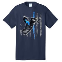 Funny American Flag Snowmobile Snowmobile Riding Gift Tall T-Shirt