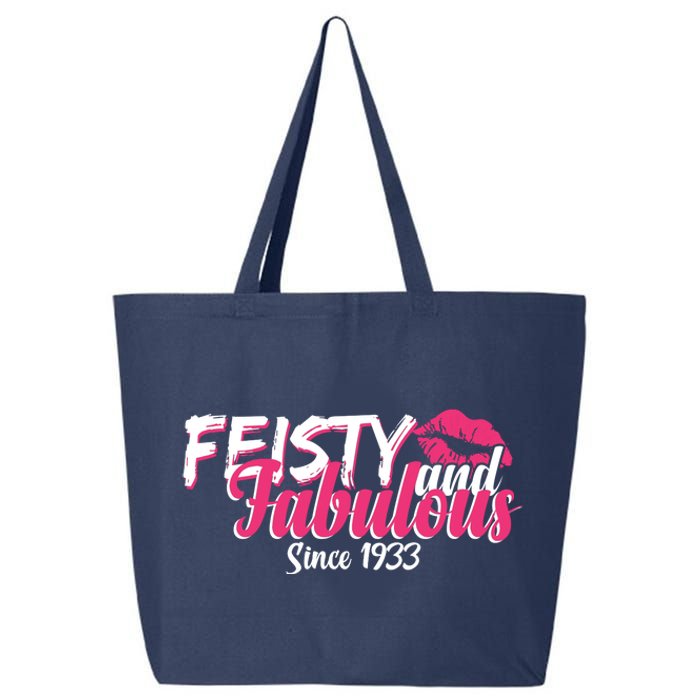 Feisty And Fabulous Since 1933 90th Birthday 25L Jumbo Tote