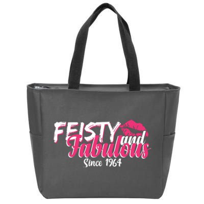 Feisty And Fabulous Since 1964 60th Birthday Zip Tote Bag