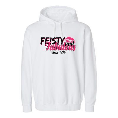 Feisty And Fabulous Since 1974 50th Birthday Garment-Dyed Fleece Hoodie