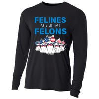 Felines Against Felons Donald Trump 2024 Cat Cooling Performance Long Sleeve Crew