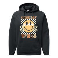 Face American Football Game Day Vibes Sport Performance Fleece Hoodie