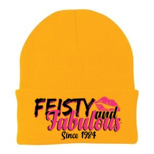 Feisty And Fabulous Since 1984 40th Birthday Knit Cap Winter Beanie