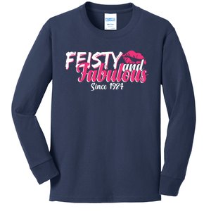 Feisty And Fabulous Since 1984 40th Birthday Kids Long Sleeve Shirt