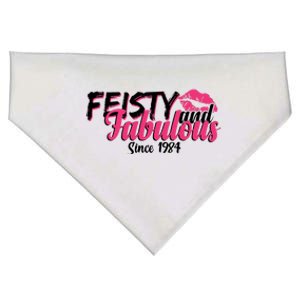 Feisty And Fabulous Since 1984 40th Birthday USA-Made Doggie Bandana