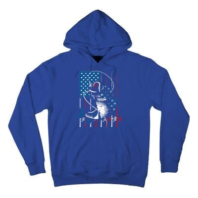 Fishing Art For American Flag USA Fishing Lover Tall Hoodie