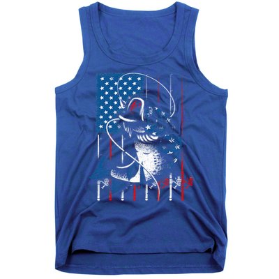 Fishing Art For American Flag USA Fishing Lover Tank Top