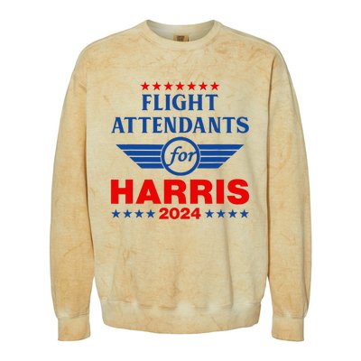 Flight Attendants For Kamala Harris 2024 Colorblast Crewneck Sweatshirt