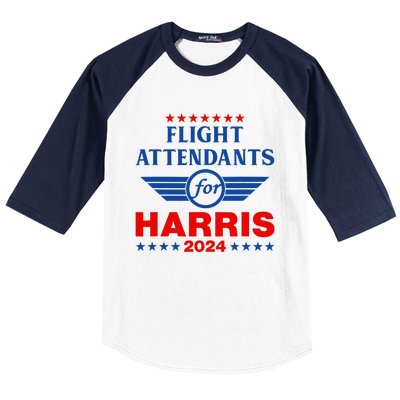 Flight Attendants For Kamala Harris 2024 Baseball Sleeve Shirt