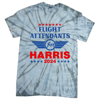 Flight Attendants For Kamala Harris 2024 Tie-Dye T-Shirt