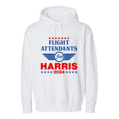 Flight Attendants For Kamala Harris 2024 Garment-Dyed Fleece Hoodie